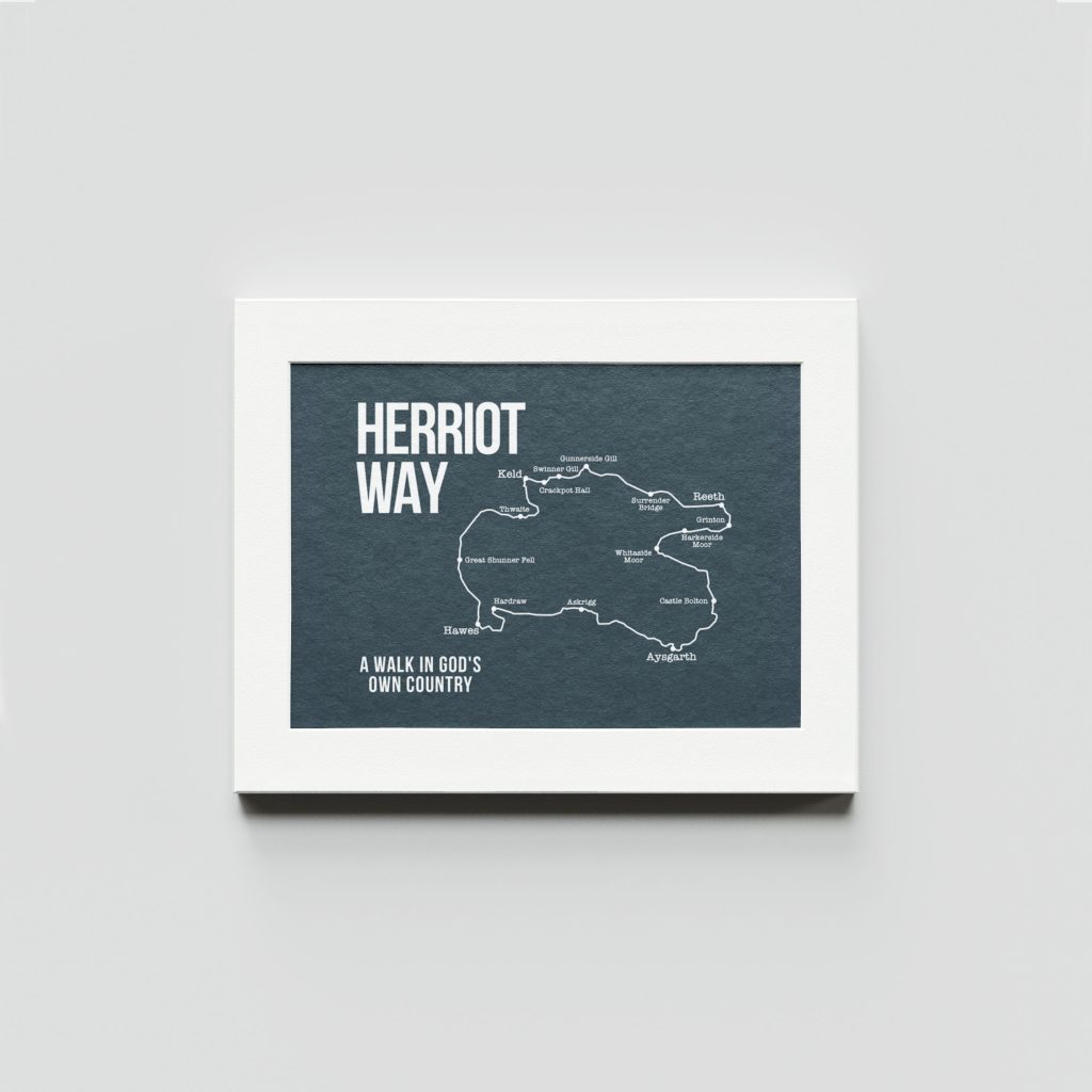 Mounted-Picture HW Map Grey