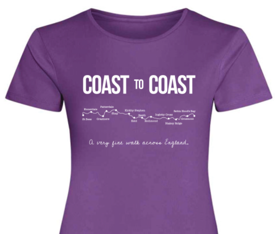 Coast to Coast Route – Womens Tech T-Shirt (Purple)